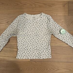 PacSun Kids Long Sleeve Top in Cream and Gray